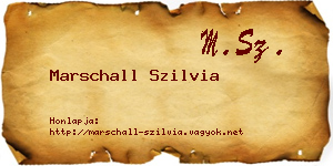 Marschall Szilvia névjegykártya